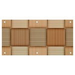 Wooden Wickerwork Texture Square Pattern Banner and Sign 6  x 3 