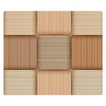 Wooden Wickerwork Texture Square Pattern Premium Plush Fleece Blanket (Small)