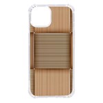 Wooden Wickerwork Texture Square Pattern iPhone 14 TPU UV Print Case