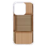 Wooden Wickerwork Texture Square Pattern iPhone 14 Pro TPU UV Print Case