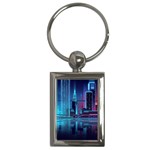 Digital Art Artwork Illustration Vector Buiding City Key Chain (Rectangle)