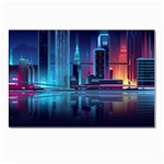 Digital Art Artwork Illustration Vector Buiding City Postcard 4 x 6  (Pkg of 10)