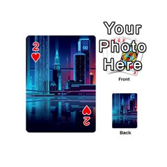 Digital Art Artwork Illustration Vector Buiding City Playing Cards 54 Designs (Mini) from ArtsNow.com Front - Heart2