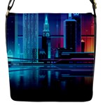 Digital Art Artwork Illustration Vector Buiding City Flap Closure Messenger Bag (S)