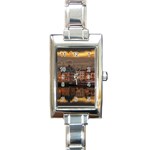 Old Port Of Maasslui Netherlands Rectangle Italian Charm Watch