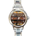 Old Port Of Maasslui Netherlands Round Italian Charm Watch