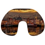 Old Port Of Maasslui Netherlands Travel Neck Pillow