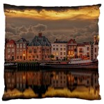 Old Port Of Maasslui Netherlands Large Premium Plush Fleece Cushion Case (One Side)