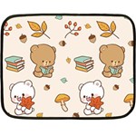 Bear Cartoon Background Pattern Seamless Animal Fleece Blanket (Mini)