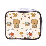 Bear Cartoon Background Pattern Seamless Animal Mini Toiletries Bag (One Side)