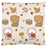Bear Cartoon Background Pattern Seamless Animal Large Cushion Case (One Side)