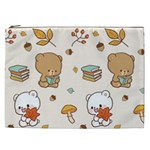 Bear Cartoon Background Pattern Seamless Animal Cosmetic Bag (XXL)