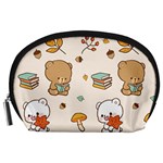 Bear Cartoon Background Pattern Seamless Animal Accessory Pouch (Large)