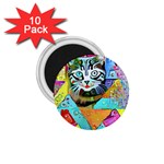 Kitten Cat Pet Animal Adorable Fluffy Cute Kitty 1.75  Magnets (10 pack) 