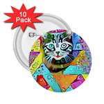 Kitten Cat Pet Animal Adorable Fluffy Cute Kitty 2.25  Buttons (10 pack) 