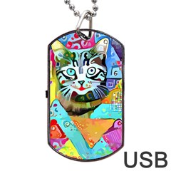 Kitten Cat Pet Animal Adorable Fluffy Cute Kitty Dog Tag USB Flash (Two Sides) from ArtsNow.com Front