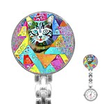 Kitten Cat Pet Animal Adorable Fluffy Cute Kitty Stainless Steel Nurses Watch