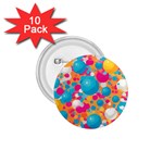 Circles Art Seamless Repeat Bright Colors Colorful 1.75  Buttons (10 pack)