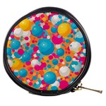 Circles Art Seamless Repeat Bright Colors Colorful Mini Makeup Bag