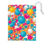 Circles Art Seamless Repeat Bright Colors Colorful Drawstring Pouch (5XL)