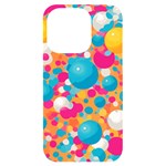 Circles Art Seamless Repeat Bright Colors Colorful iPhone 14 Pro Black UV Print Case