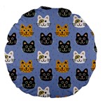 Cat Cat Background Animals Little Cat Pets Kittens Large 18  Premium Round Cushions