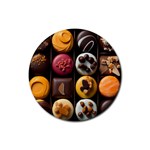 Chocolate Candy Candy Box Gift Cashier Decoration Chocolatier Art Handmade Food Cooking Rubber Coaster (Round)