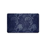 Blue Paisley Texture, Blue Paisley Ornament Magnet (Name Card)