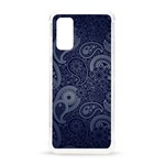 Blue Paisley Texture, Blue Paisley Ornament Samsung Galaxy S20 6.2 Inch TPU UV Case