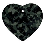 Camouflage, Pattern, Abstract, Background, Texture, Army Heart Ornament (Two Sides)