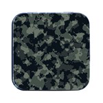 Camouflage, Pattern, Abstract, Background, Texture, Army Square Metal Box (Black)