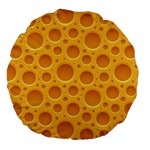 Cheese Texture Food Textures Large 18  Premium Round Cushions