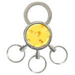 Cheese Texture, Macro, Food Textures, Slices Of Cheese 3-Ring Key Chain