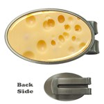 Cheese Texture, Yellow Cheese Background Money Clips (Oval) 