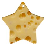 Cheese Texture, Yellow Cheese Background Star Ornament (Two Sides)