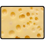 Cheese Texture, Yellow Cheese Background Fleece Blanket (Large)