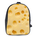 Cheese Texture, Yellow Cheese Background School Bag (XL)