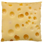 Cheese Texture, Yellow Cheese Background Standard Premium Plush Fleece Cushion Case (One Side)