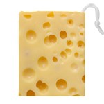 Cheese Texture, Yellow Cheese Background Drawstring Pouch (4XL)