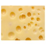 Cheese Texture, Yellow Cheese Background Premium Plush Fleece Blanket (Medium)