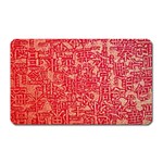 Chinese Hieroglyphs Patterns, Chinese Ornaments, Red Chinese Magnet (Rectangular)