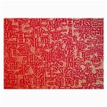 Chinese Hieroglyphs Patterns, Chinese Ornaments, Red Chinese Large Glasses Cloth (2 Sides)