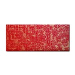 Chinese Hieroglyphs Patterns, Chinese Ornaments, Red Chinese Hand Towel
