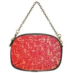Chinese Hieroglyphs Patterns, Chinese Ornaments, Red Chinese Chain Purse (One Side)