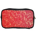 Chinese Hieroglyphs Patterns, Chinese Ornaments, Red Chinese Toiletries Bag (One Side)