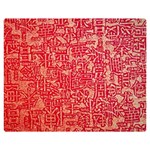 Chinese Hieroglyphs Patterns, Chinese Ornaments, Red Chinese Premium Plush Fleece Blanket (Medium)