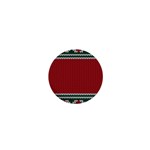 Christmas Pattern, Fabric Texture, Knitted Red Background 1  Mini Magnets