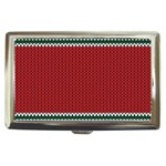 Christmas Pattern, Fabric Texture, Knitted Red Background Cigarette Money Case