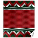 Christmas Pattern, Fabric Texture, Knitted Red Background Canvas 20  x 24 