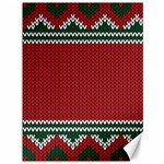 Christmas Pattern, Fabric Texture, Knitted Red Background Canvas 36  x 48 